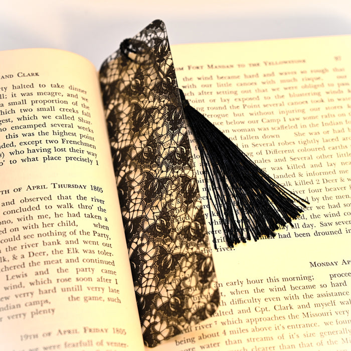 Bat Lace Bookmark