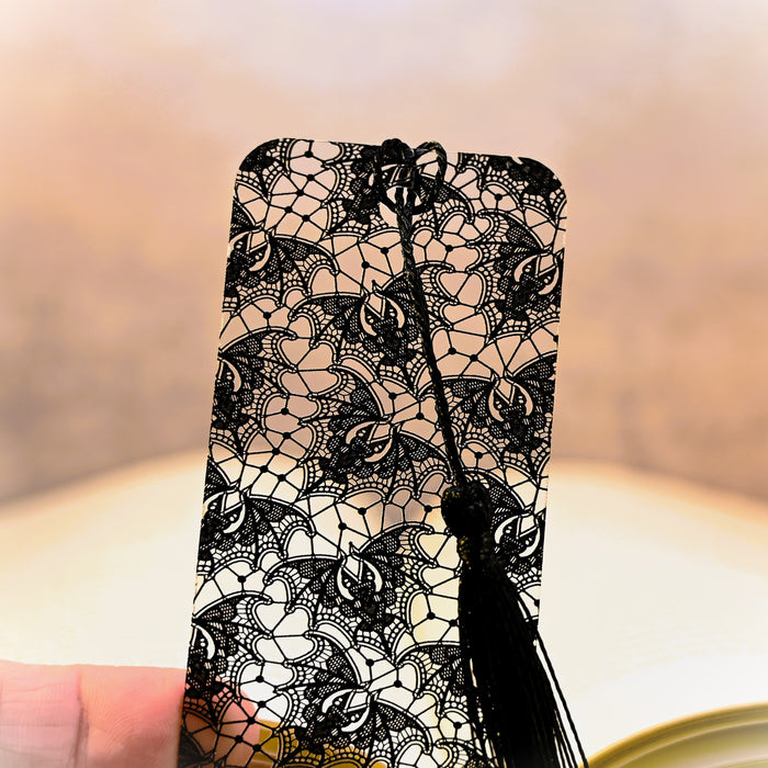 Bat Lace Bookmark