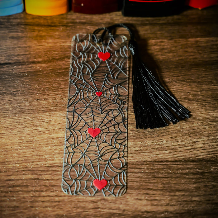 Heart Spider Web Bookmark