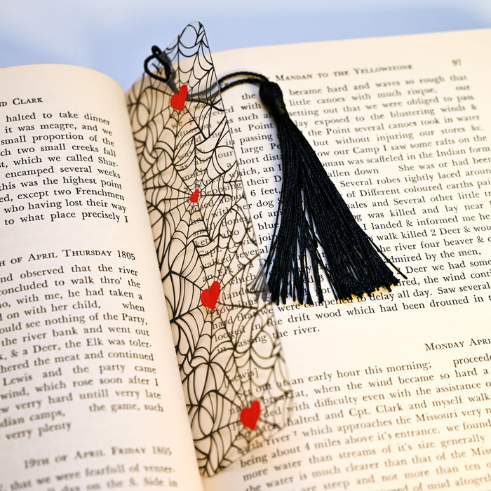 Heart Spider Web Bookmark