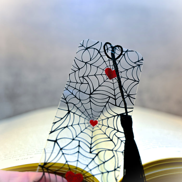 Heart Spider Web Bookmark