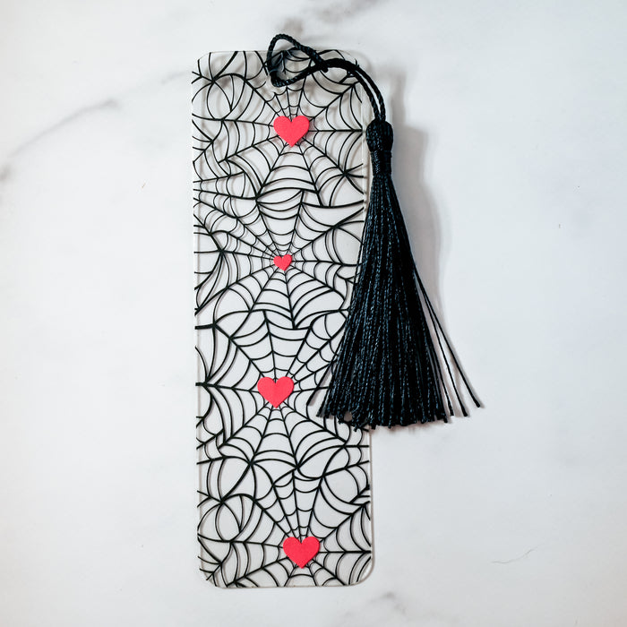 Heart Spider Web Bookmark