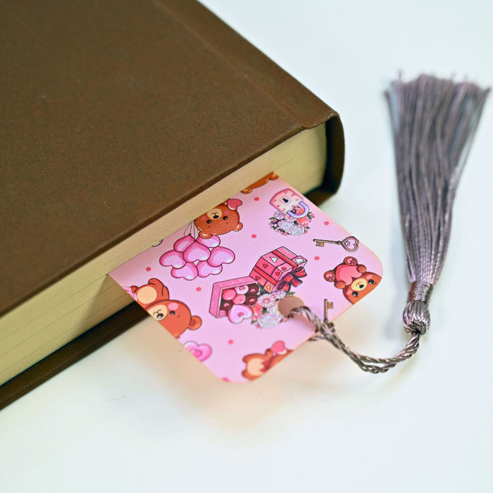 Valentine's Bear Heart Bookmark