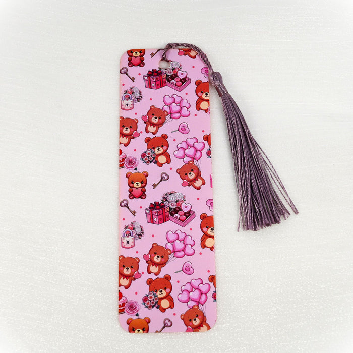 Valentine's Bear Heart Bookmark