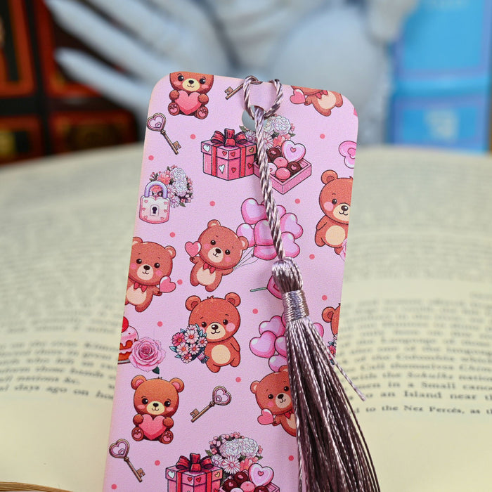 Valentine's Bear Heart Bookmark