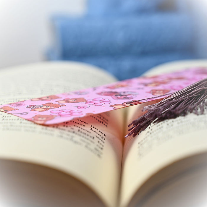 Valentine's Bear Heart Bookmark