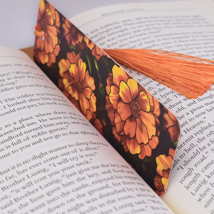 Marigold Flower Bookmark