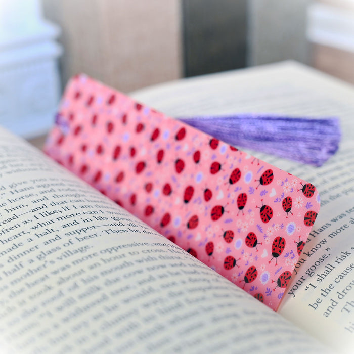 Pink Ladybug Bookmark