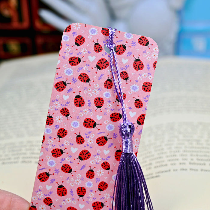 Pink Ladybug Bookmark