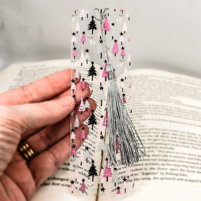 Pink Tree Bookmark