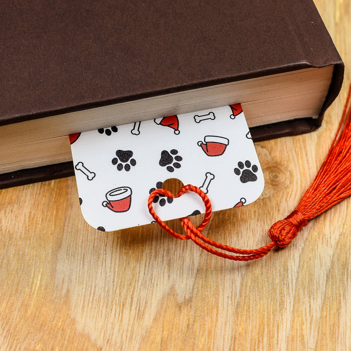 Santa Dog Paw Bookmark