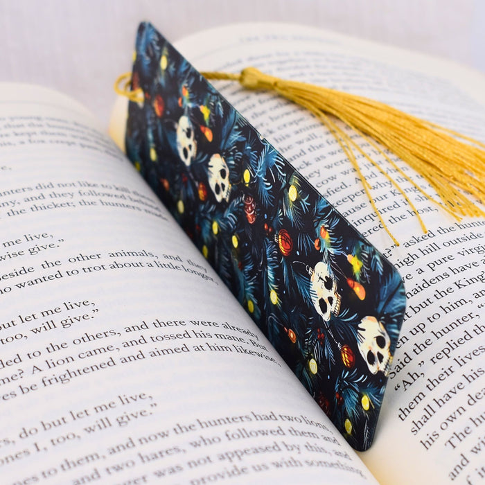 Christmas Skulls Bookmark