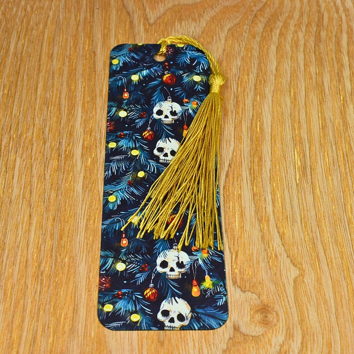 Christmas Skulls Bookmark