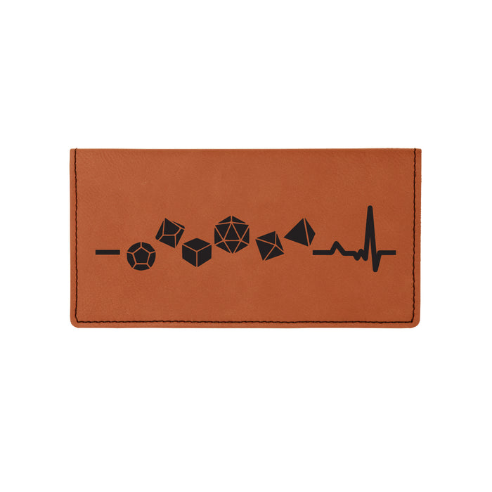 Polyhedral Dice Lifeline Checkbook Cover