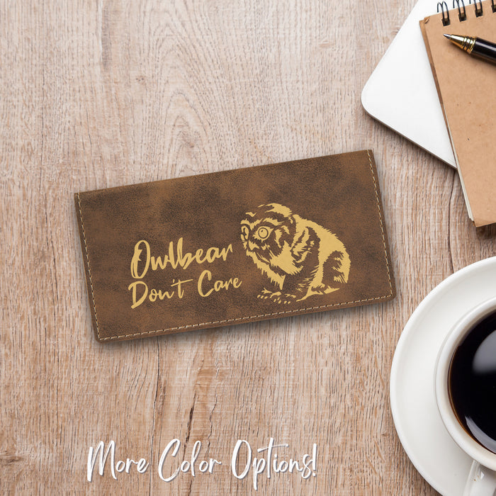 Owlbear Don't Care Checkbook Cover