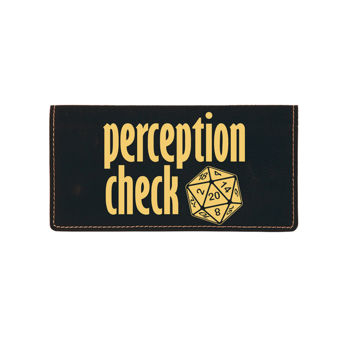 Perception Check Checkbook Cover