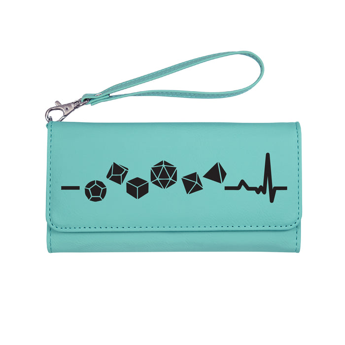 Polyhedral Dice Lifeline Clutch Wallet