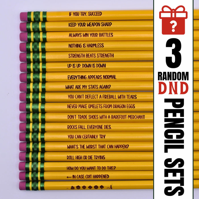 Mystery 3 Random DnD Pencil Sets