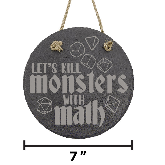 Monster Math Slate Decor