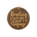 a brown leather ornament with the words reading is my love language