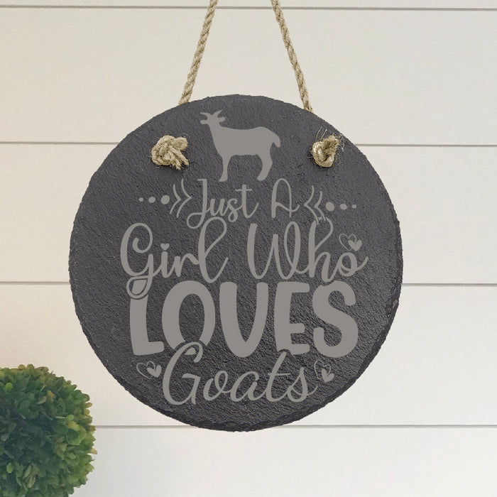 Girl Who Loves Goats Sign