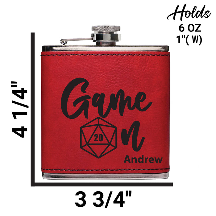 Game on D20 Flask