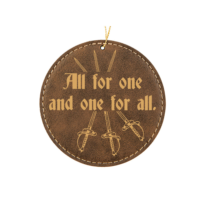 All for One Three Musketeers Ornament