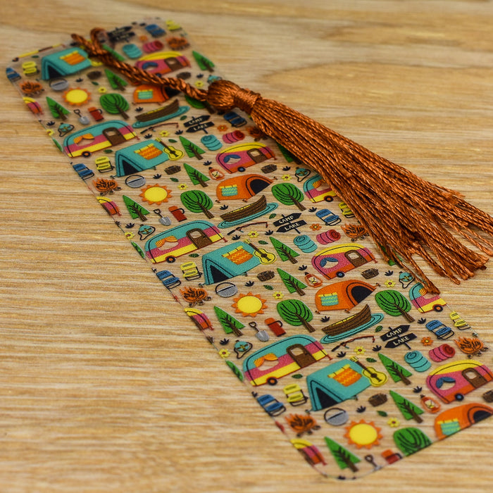a tie with a tassel on it sitting on a table