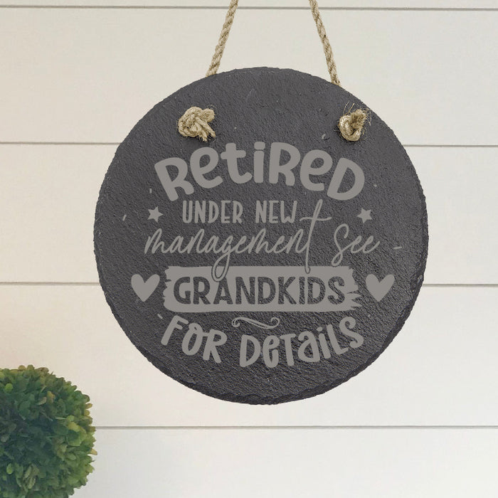 Retired See Grandkids Sign