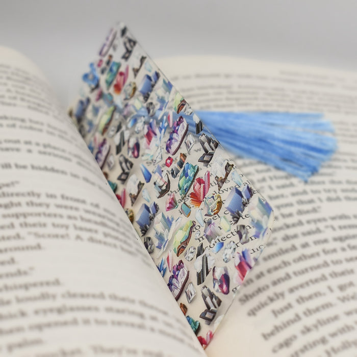 a book with a tassel on top of it