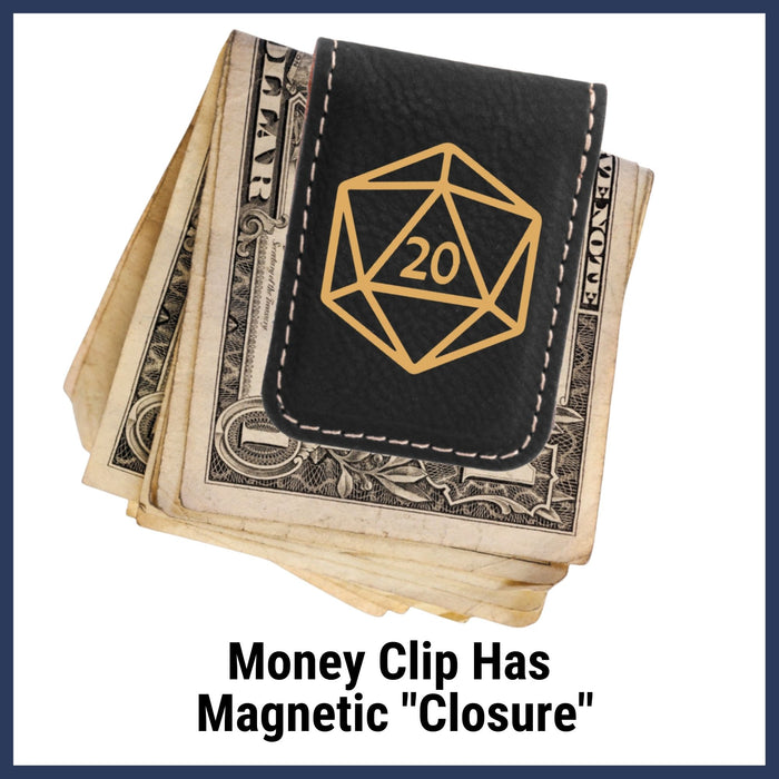 Game on D20 Money Clip