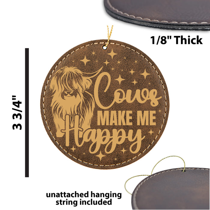a leather ornament with a quote on it