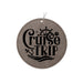 a round ornament with the words cruise trip on it