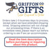 a flyer for the griffon co gift shop