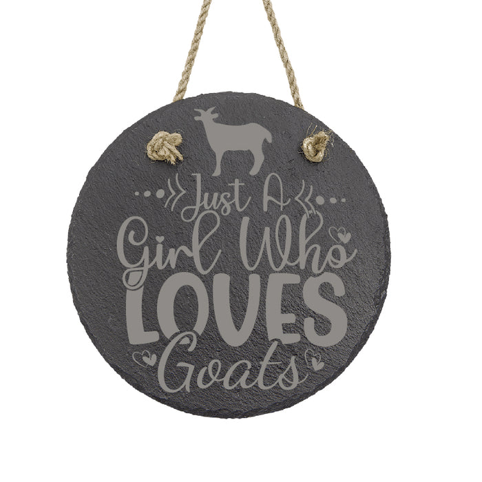 Girl Who Loves Goats Sign