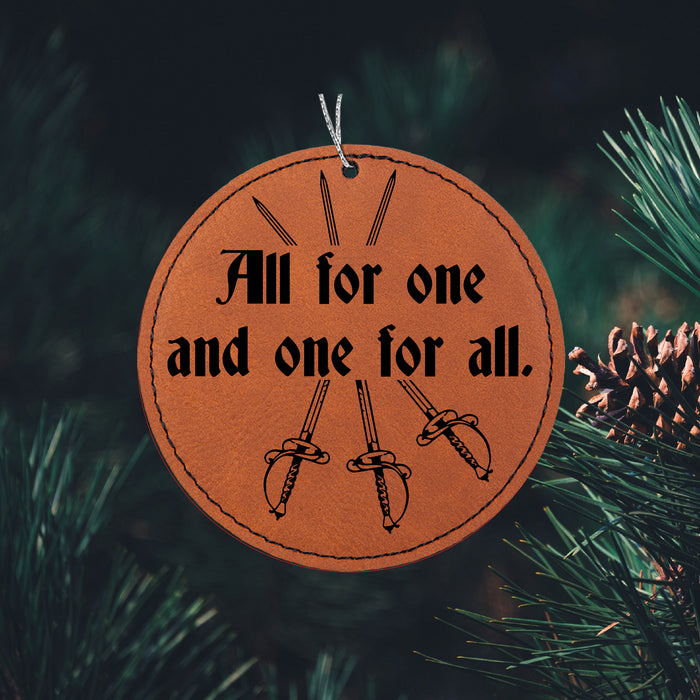All for One Three Musketeers Ornament