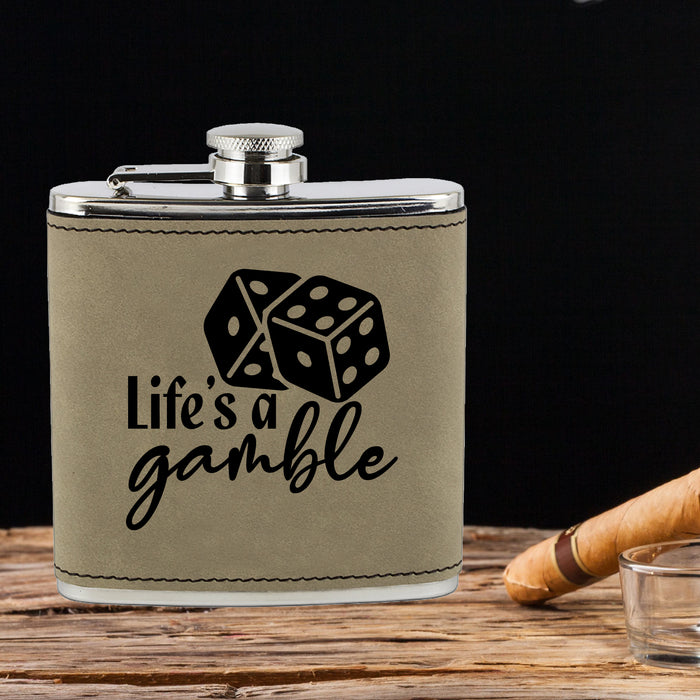 Life's a Gamble Flask