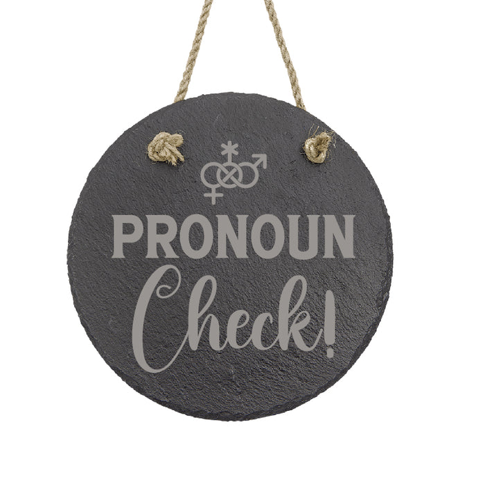 Pronoun Check! Sign