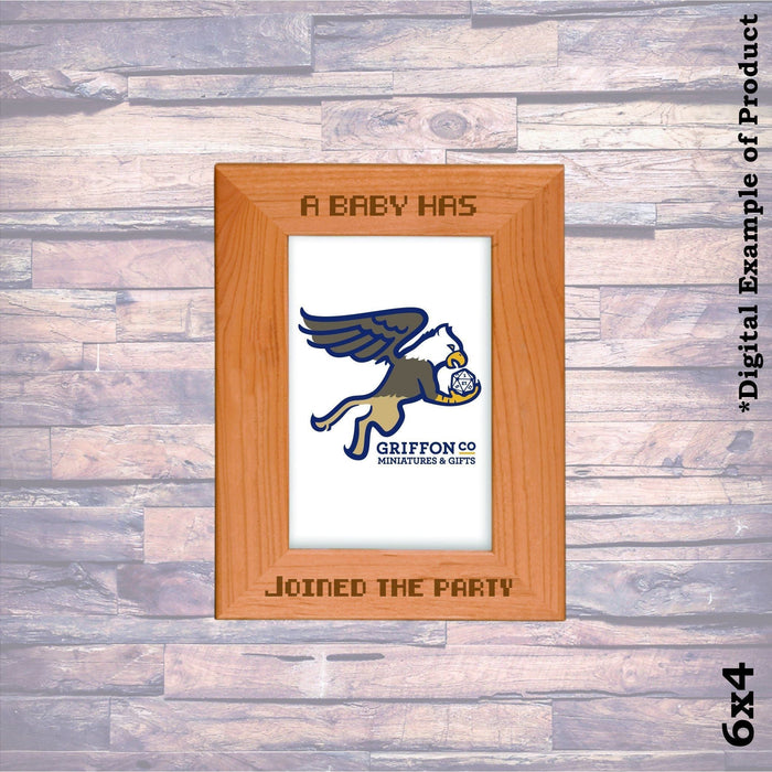 Baby Joined the Party Picture Frame - Baby Joined the Party Picture Frame - Photo Frame - GriffonCo 3D Printed Miniatures & Gifts - GriffonCo Gifts - GriffonCo 3D Printed Miniatures & Gifts