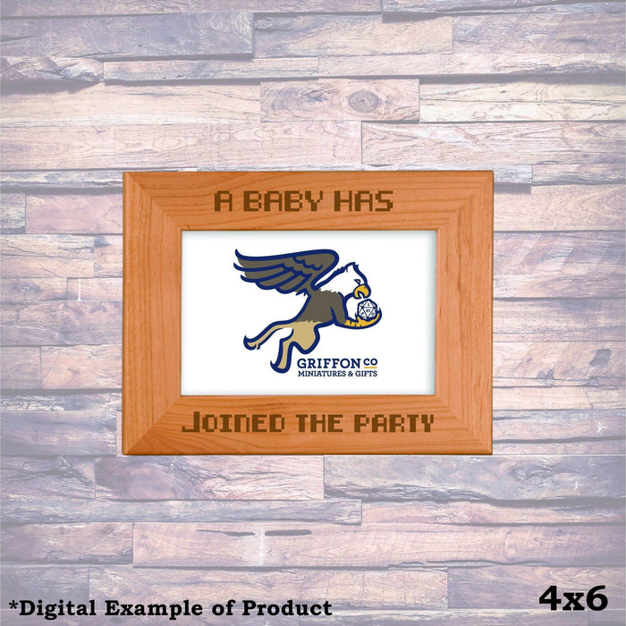 Baby Joined the Party Picture Frame - Baby Joined the Party Picture Frame - Photo Frame - GriffonCo 3D Printed Miniatures & Gifts - GriffonCo Gifts - GriffonCo 3D Printed Miniatures & Gifts