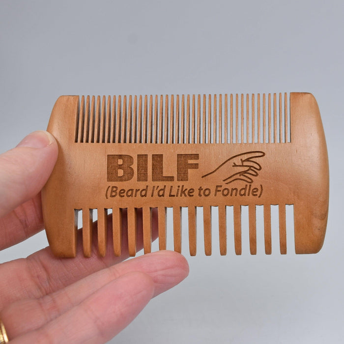 BILF: Beard I'd  like to Fondle Comb - BILF: Beard I'd  like to Fondle Comb - Beard Comb - GriffonCo 3D Printed Miniatures & Gifts - GriffonCo Gifts - GriffonCo 3D Printed Miniatures & Gifts