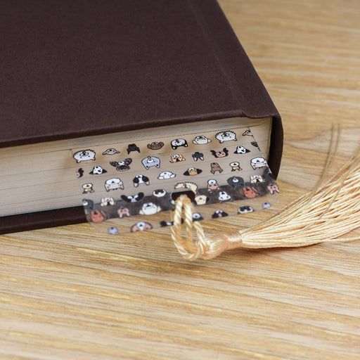 a book with a tassel on top of it