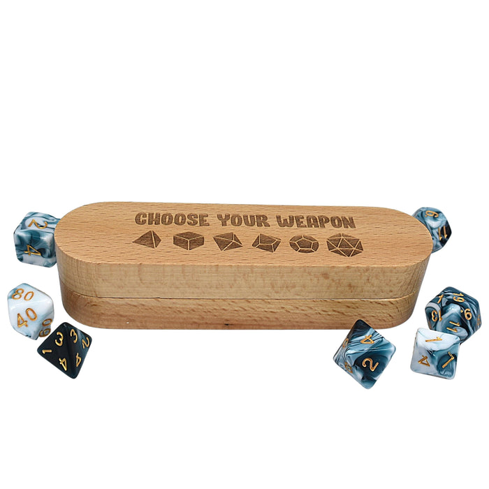 Choose Your Weapon Dice Box - Choose Your Weapon Dice Box - Dice Box - GriffonCo 3D Printed Miniatures & Gifts - GriffonCo Gifts - GriffonCo 3D Printed Miniatures & Gifts