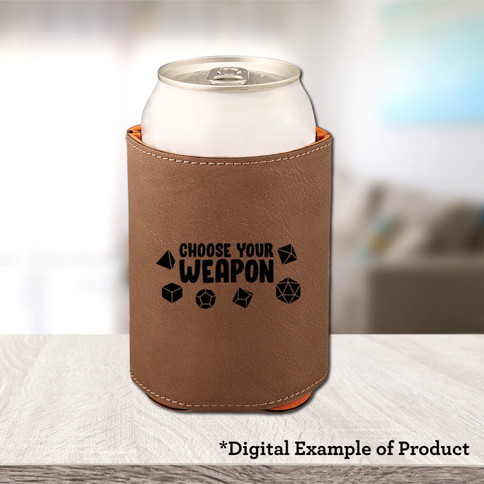 Choose Your Weapon Insulated Beverage Holder - Choose Your Weapon Insulated Beverage Holder - Koozie - GriffonCo 3D Printed Miniatures & Gifts - GriffonCo Gifts - GriffonCo 3D Printed Miniatures & Gifts