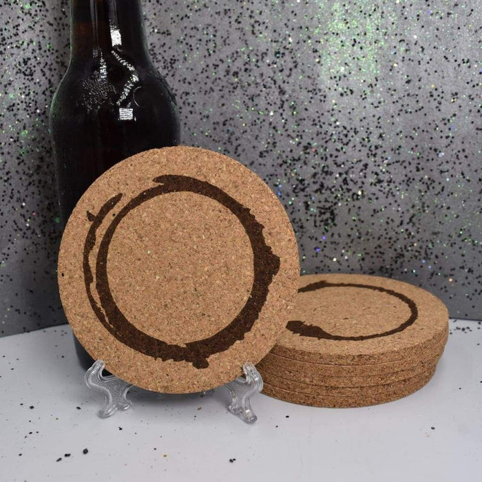 Cork Coaster Set -  Coffee Stains - Cork Coaster Set -  Coffee Stains - Table Shield - GriffonCo 3D Printed Miniatures & Gifts - GriffonCo Gifts - GriffonCo 3D Printed Miniatures & Gifts