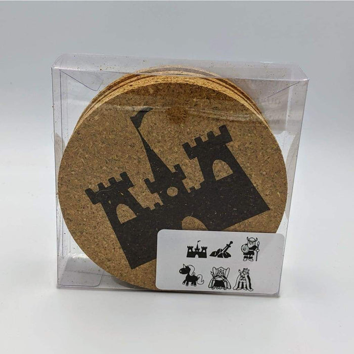 Cork Coaster Set -  Fairy Tales - Cork Coaster Set -  Fairy Tales - Table Shield - GriffonCo 3D Printed Miniatures & Gifts - GriffonCo Gifts - GriffonCo 3D Printed Miniatures & Gifts