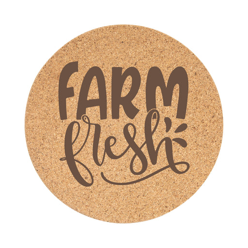 Cork Trivet - Farm Fresh - Cork Trivet - Farm Fresh - Table Shield - GriffonCo 3D Printed Miniatures & Gifts - GriffonCo Gifts - GriffonCo 3D Printed Miniatures & Gifts