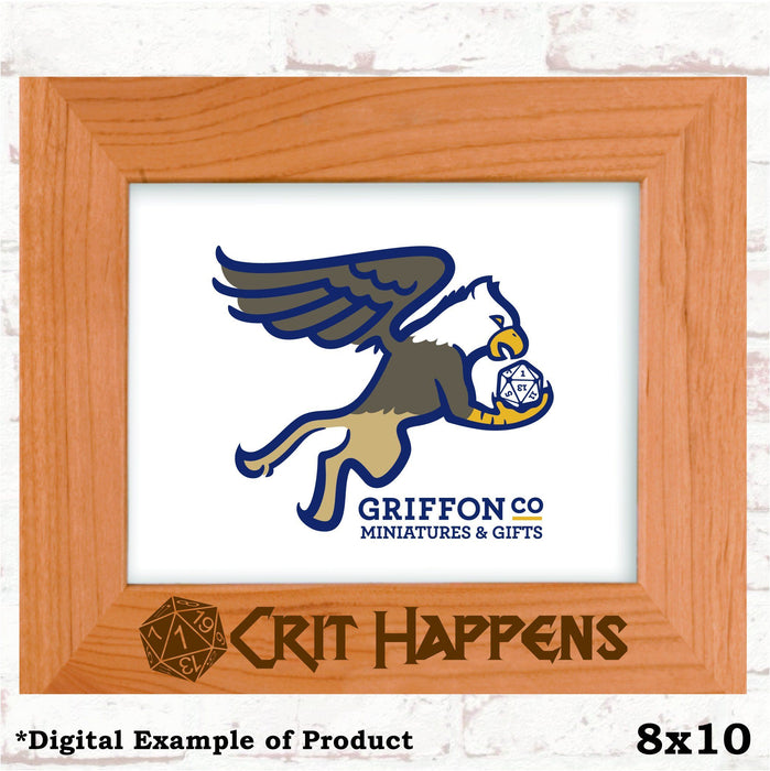 Crit Happens D&D Picture Frame - Crit Happens D&D Picture Frame - Photo Frame - GriffonCo 3D Printed Miniatures & Gifts - GriffonCo Gifts - GriffonCo 3D Printed Miniatures & Gifts