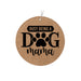 a leather ornament that says, busy being a dog mama