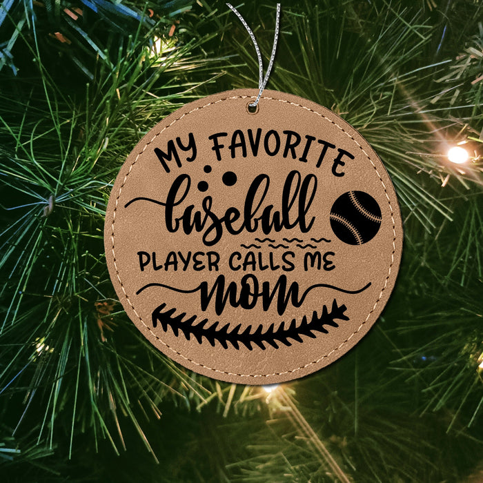 Favorite Baseball Mom Ornament